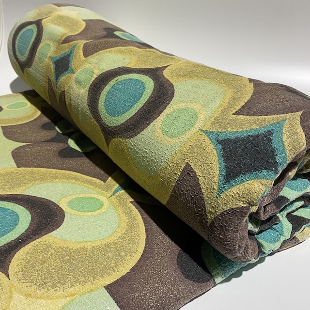 MATTRESS ROLL, 1970s Retro Brown Aqua